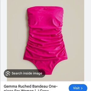 JCREW ruched bandeau one piece